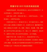 野寨中学2019年高考再创佳绩