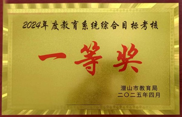 2024年度教育系统综合目标考核第一名